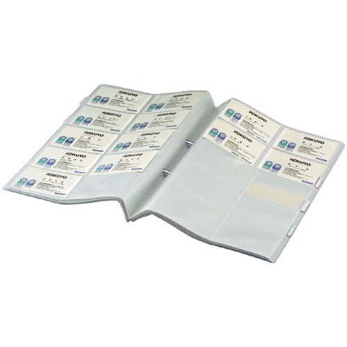 名刺ホルダー差替式 A4縦 2穴 800名 濃灰