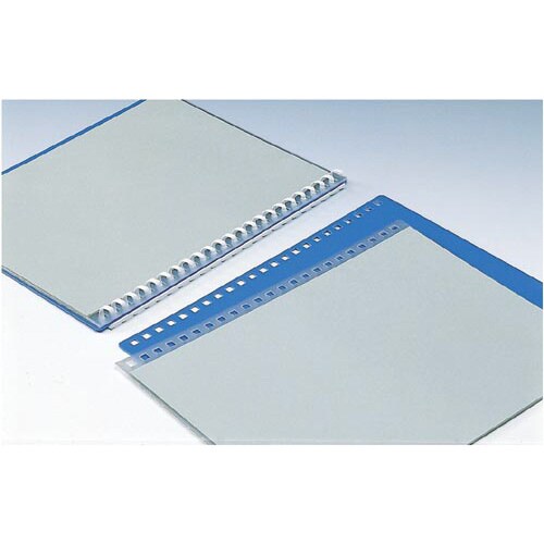 クリヤーブックスライドとじ具A4縦23穴20P青