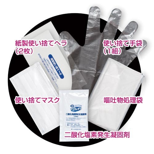 ウイルオフ 嘔吐物処理キット
