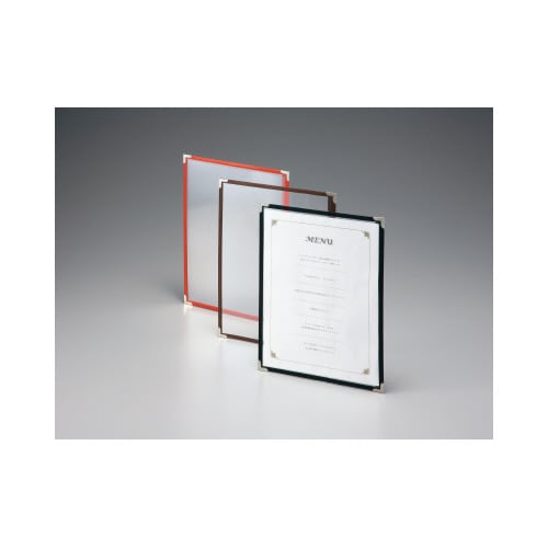 メニューファイル A4表裏 2ページ 赤