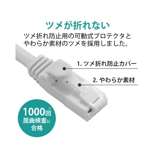 CAT6準拠やわらか 5m ホワイト