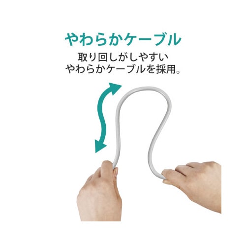 CAT6準拠やわらか 5m ホワイト