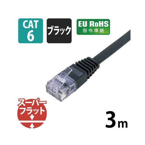Cat6対応 ギガビット 厚さ1.4mm 3m