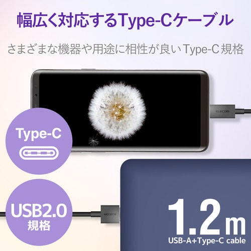 タイプC 1.2m ブラック