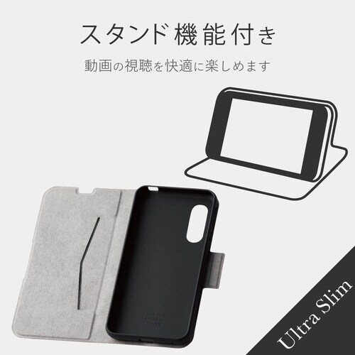 カバー 薄型/磁石/カード収納 レッド