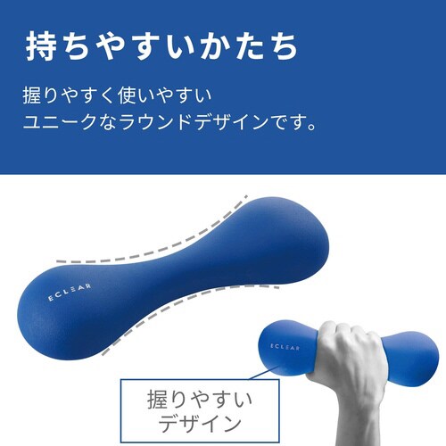 スリムダンベル 2kg ブルー