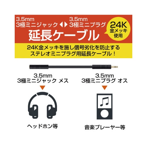 オーディオ延長ケーブル 1.5m