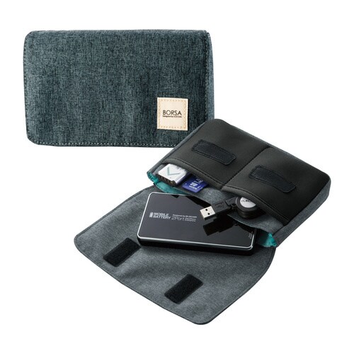 Mサイズ ガジェットポーチ ストレッチ素材 黒