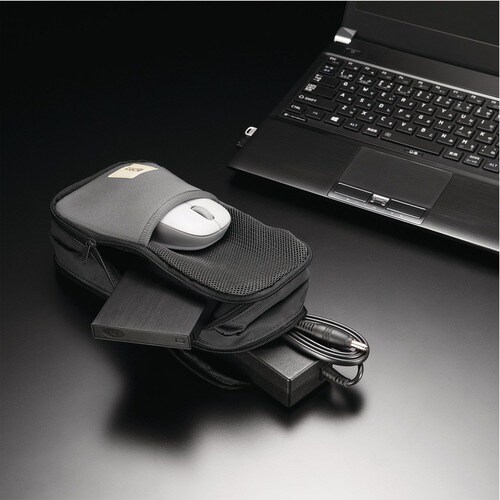 Mサイズ ACアダプタ用ポーチ 黒