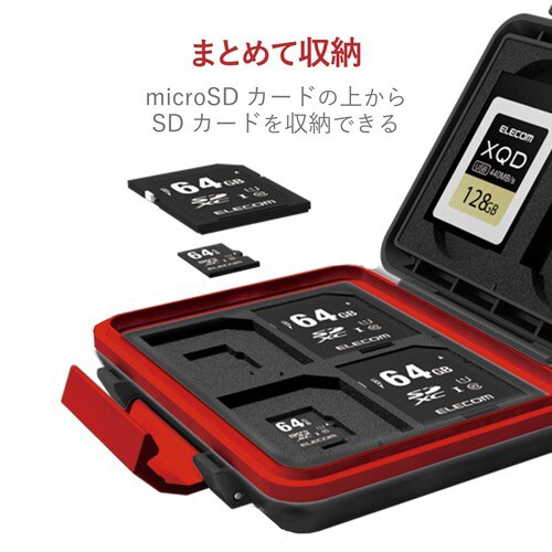 SD/microSD/XQDカードケース 耐衝撃