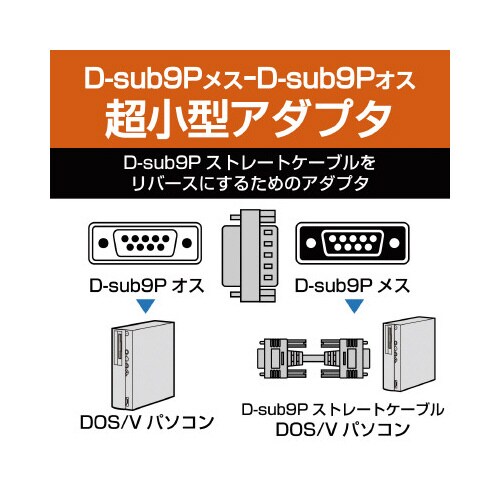 シリアルリバースアダプタ D−sub9pin