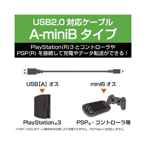 miniBケーブル 0.25m ブラック