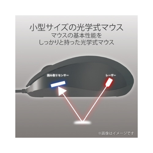 レーザーマウス USB 3ボタン ブラック ROH