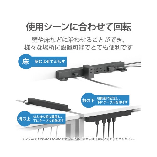 7個口ダブル回転タップ雷サージシャッター付1m