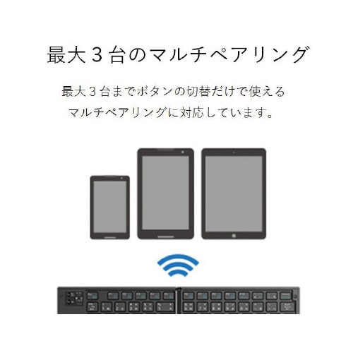 Bluetooth折りたたみ型キーボード パッド付