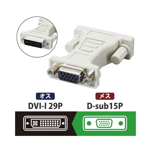 Dsub15P(ミニ)―DVI−I 変換アダプタ