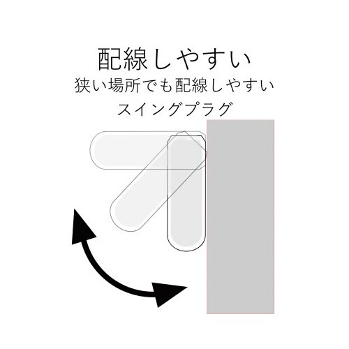 OAタップ(雷サージ対応) 2P 2個口