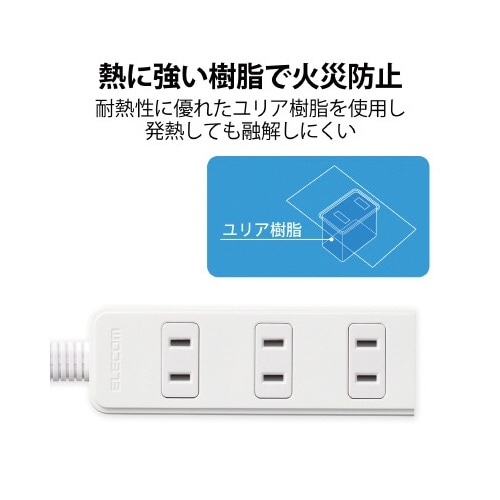 スイングプラグタップ 雷ガード 4個口 3m