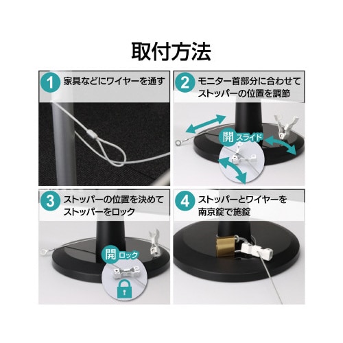 液晶ディスプレイセキュリティロック