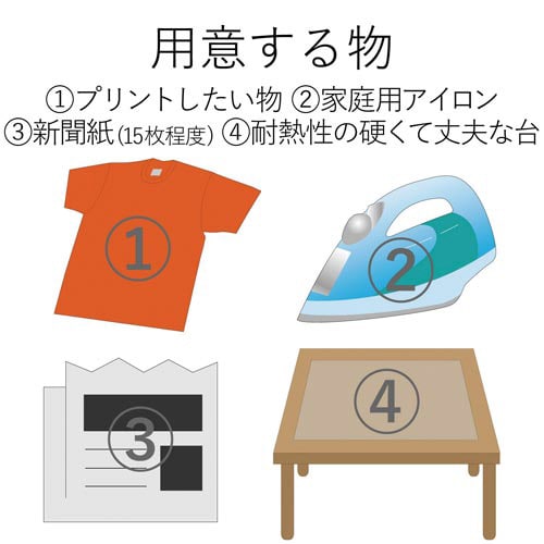 アイロンプリント紙 洗濯に強い 白用 A4 5枚