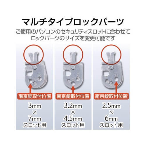 セキュリティワイヤー/マルチロックパーツ