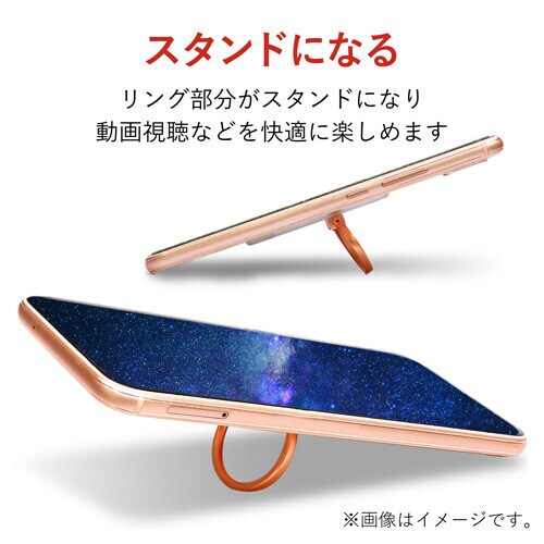 スマホ用フィンガーリング/クリア/ピンク