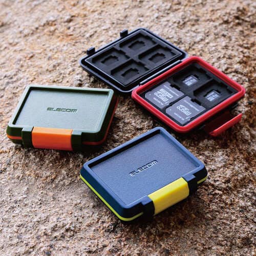 耐衝撃メモリカードケースSDMSD各8枚/カーキ