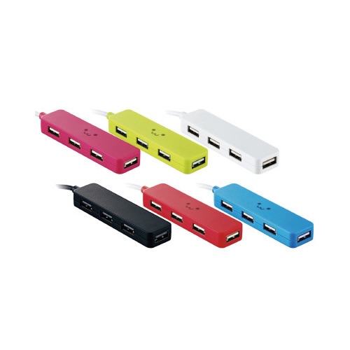 USBハブ2.0/バスパワー/4ポート/ブラック