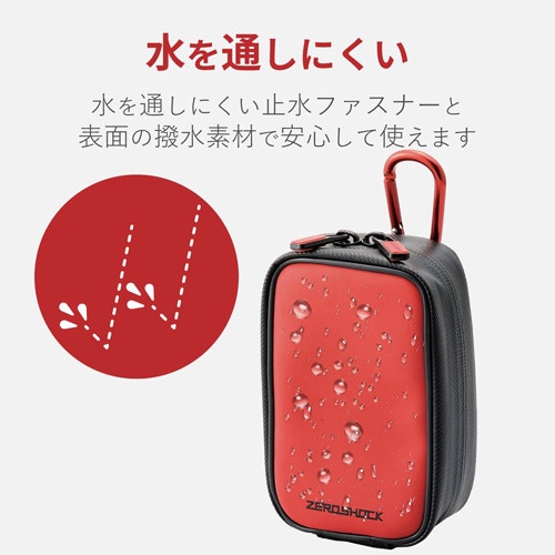 デジカメケース/ZEROSHOCK/M/レッド