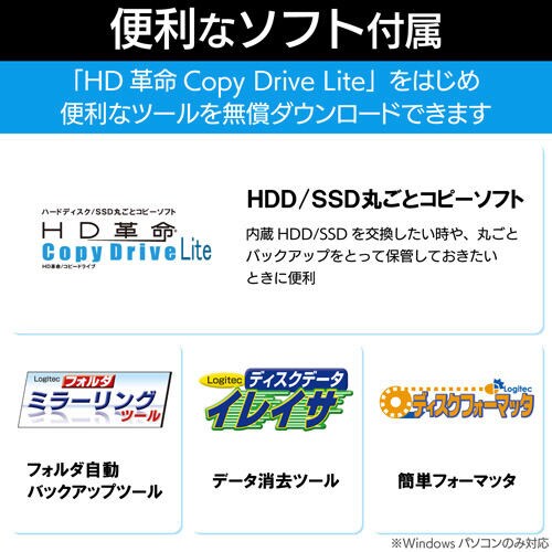 HDD/SSDケース 複製ソフト付き