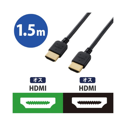 HDMIケーブル/やわらか/1.5m/ブラック