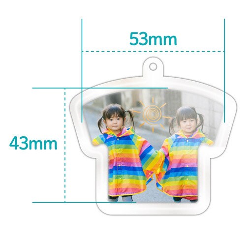 Tシャツ型 ミシン目入り テストプリント付