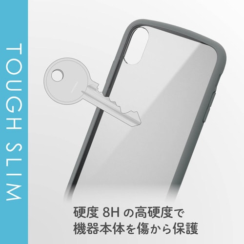 カバー 薄型/耐衝撃/高硬度 クリア グレー