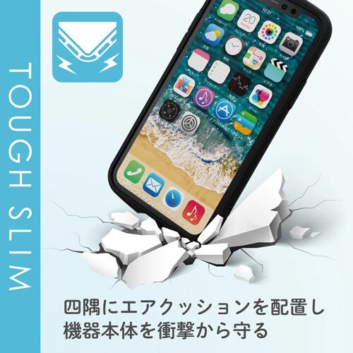 カバー TOUGH SLIM クリア ブラック