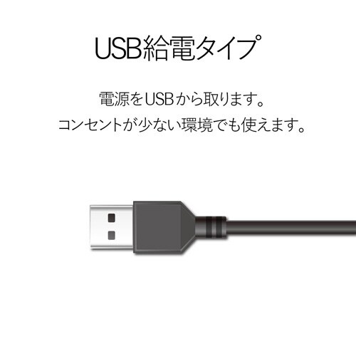 コンパクトスピーカー 4W USB電源 ブラック