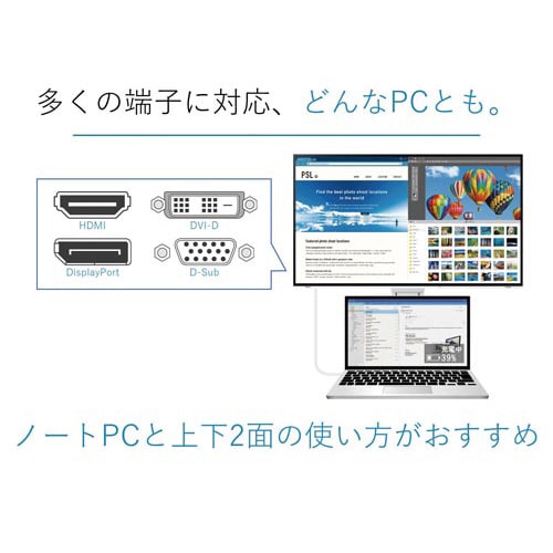 23.8型液晶モニター フルHD 白