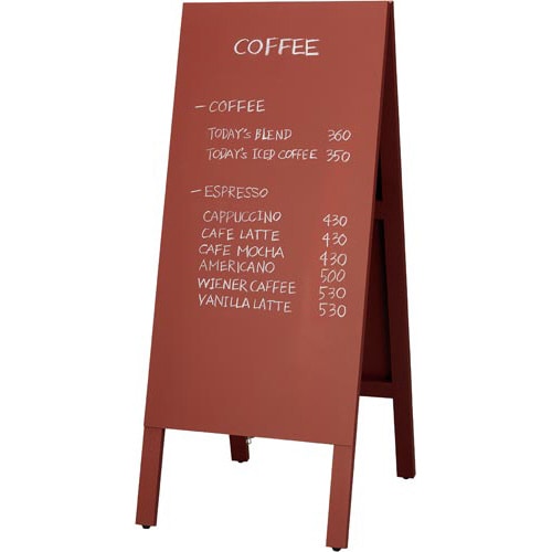 木製案内板 ダークレッド 450×1105mm