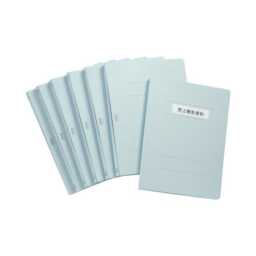 iimo フラットファイル A4縦 青 100冊