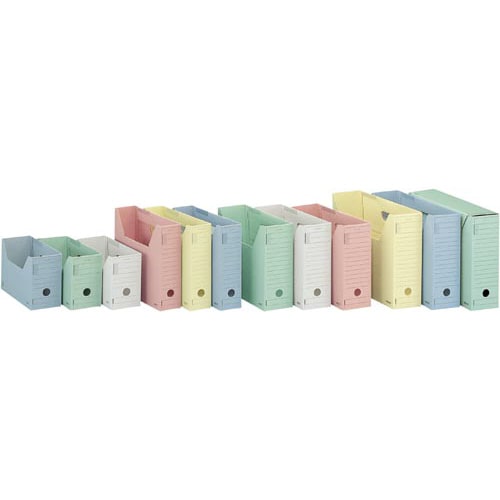 ファイルボックス Fタイプフタ付 A4横 桃