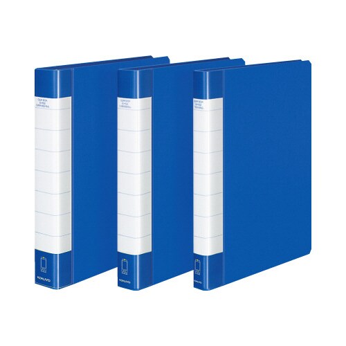 クリヤーブックタフボディ青A4縦背幅48mm
