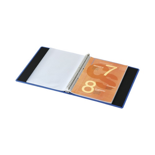 クリヤーブックタフボディ青A4縦背幅38mm