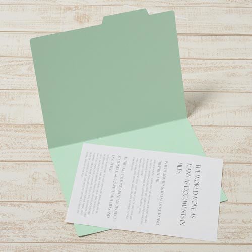 個別フォルダー A4横 ブルー