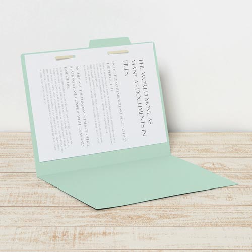 個別フォルダー A4横 ブルー