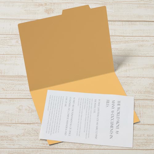 個別フォルダー A4横 イエロー