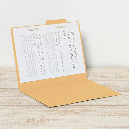 個別フォルダー A4横 イエロー