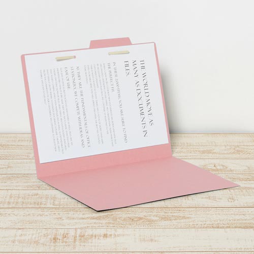 個別フォルダー A4横 ピンク