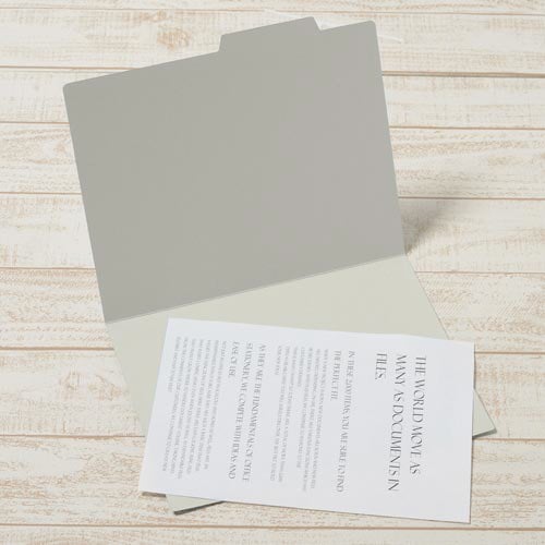 個別フォルダー A4横 グレー