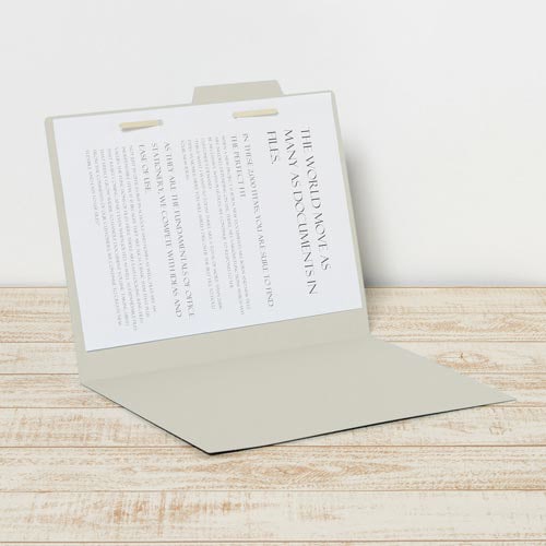 個別フォルダー A4横 グレー