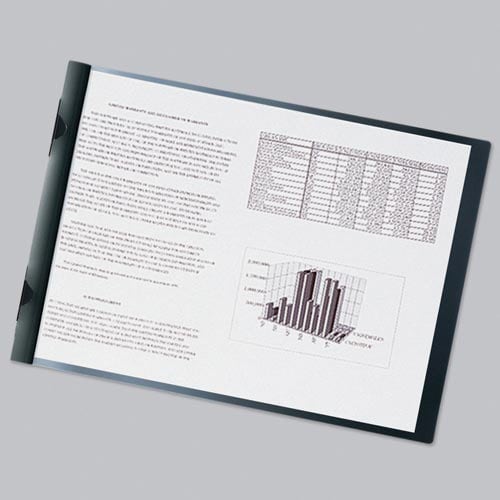 スライドクリップファイルA3横ダークグレー×10