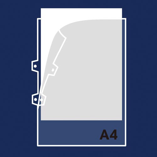 クリアーホルダーパンチ穴付A4縦×10